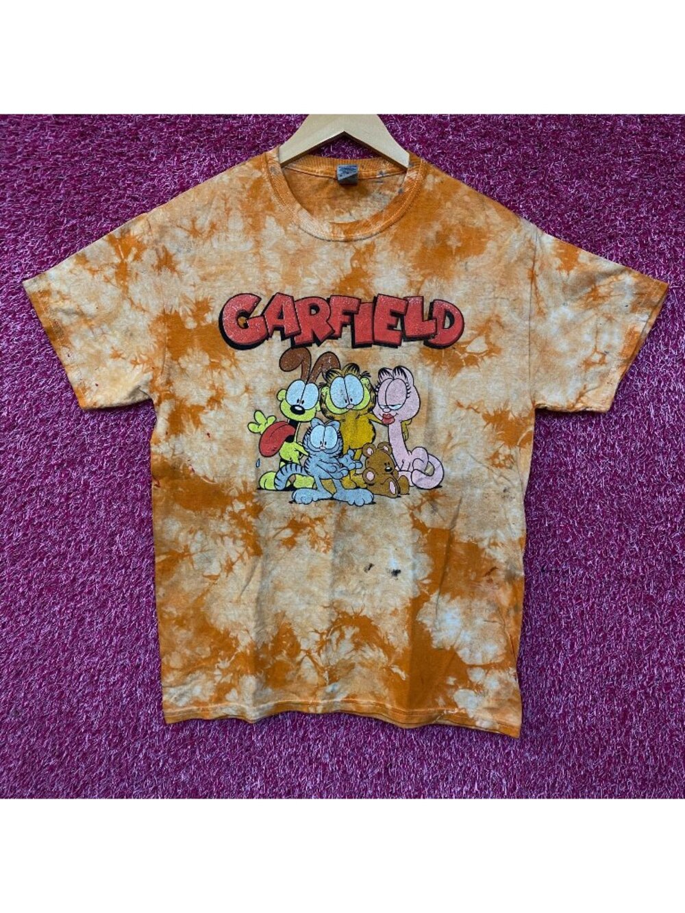 Garfield and Friends Tie-dye Tshirt size Medium
